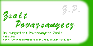 zsolt povazsanyecz business card